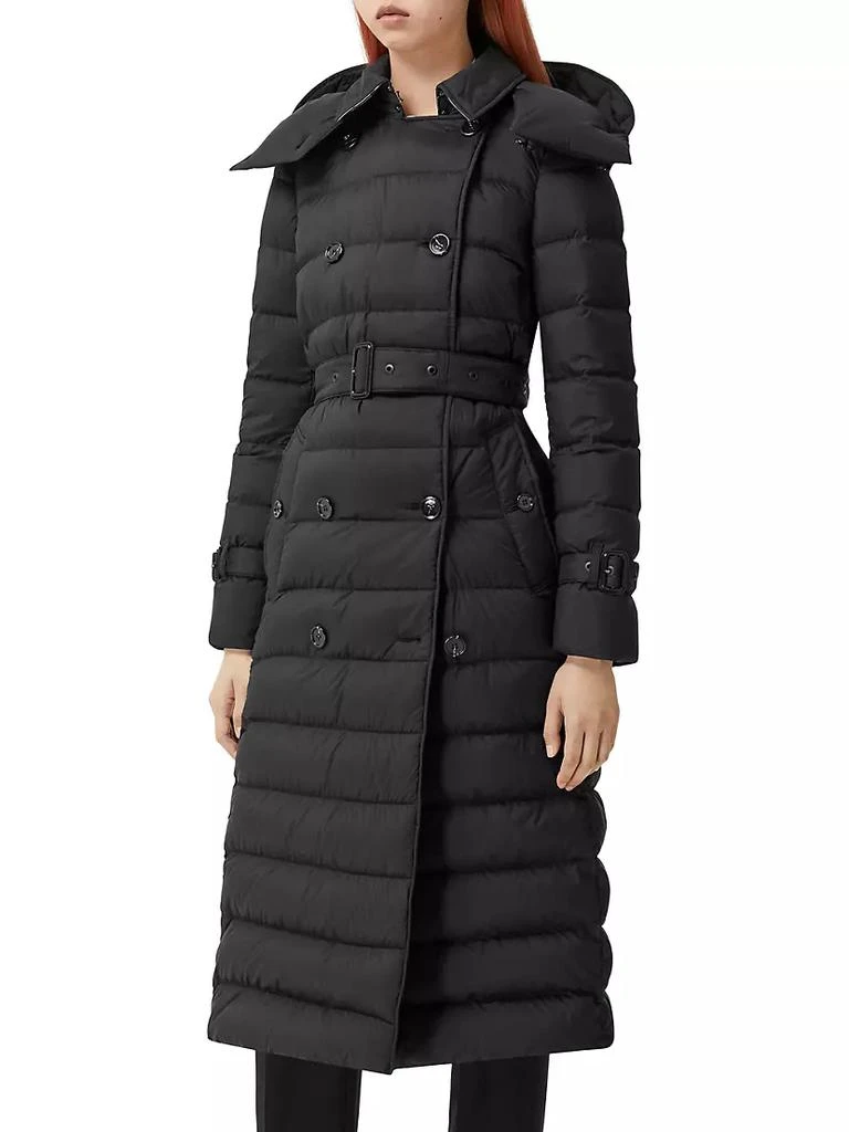 商品Burberry|Ashwick Long Logo Puffer Coat,价格¥13118,第3张图片详细描述