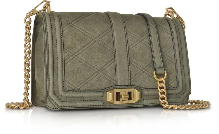 商品Rebecca Minkoff|绿色压纹正绒面革Love斜挎包,价格¥1400,第2张图片详细描述