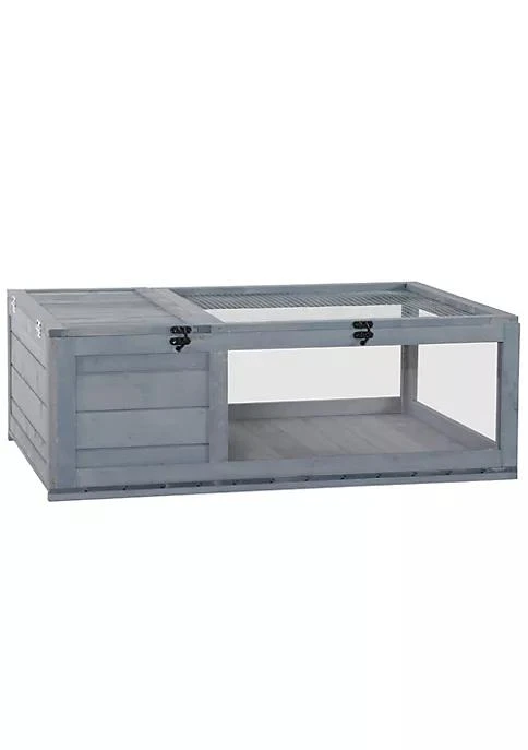 商品Pawhut|Wood Tortoise House Indoor Outdoor Turtle Habitat Reptile Cage For Lizards Geckos 36 X 24 X 12,价格¥947,第1张图片