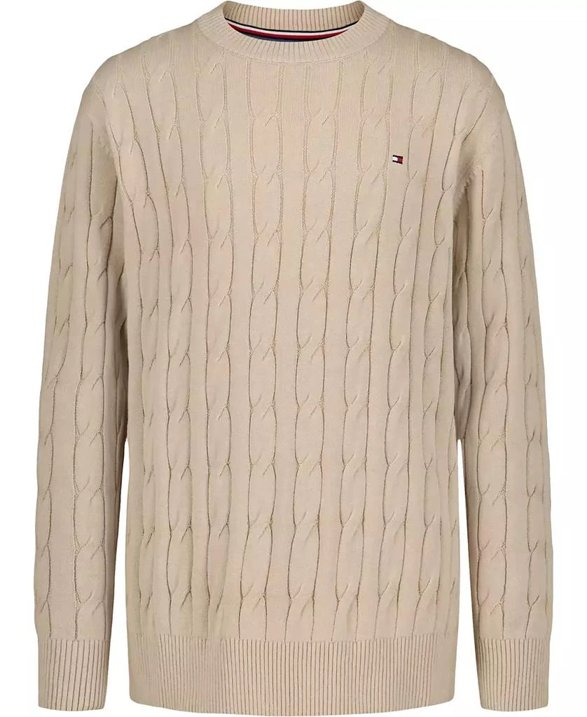 商品Tommy Hilfiger|Boys 2T-7 Crewneck Cable Knit Sweater,价格¥206,第1张图片