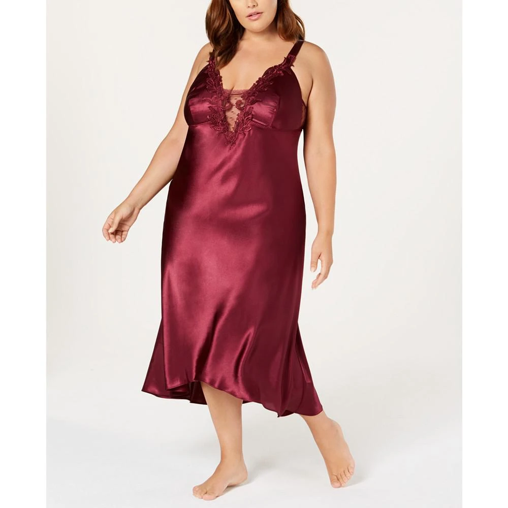 商品Flora Nikrooz|Plus Size Satin Stella Nightgown Lingerie,价格¥520,第1张图片
