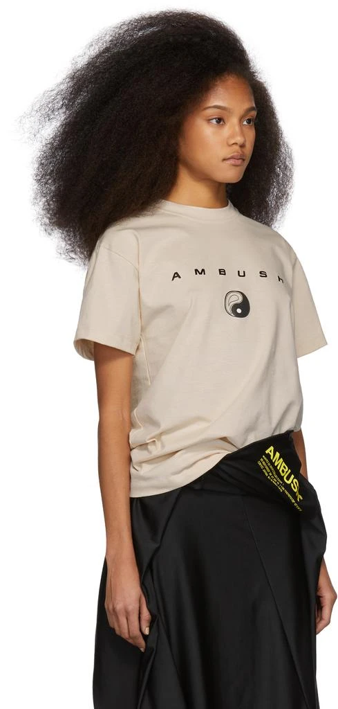 商品Ambush|SSENSE Exclusive Beige Logo T-Shirt,价格¥1211,第2张图片详细描述