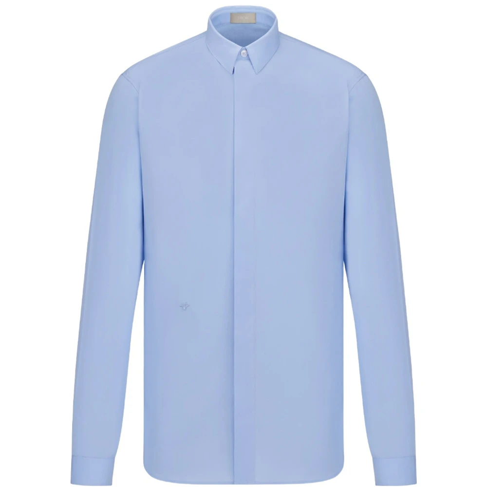 商品[国内直发] Dior|迪奥 FW22 纯色小蜜蜂刺绣单排扣长袖衬衫 男款 蓝色,价格¥3959,第1张图片