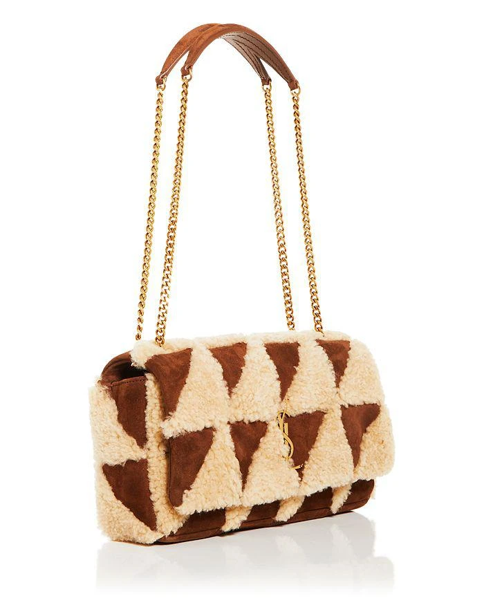 商品Yves Saint Laurent|Jamie Medium Suede & Shearling Crossbody,价格¥26042,第3张图片详细描述