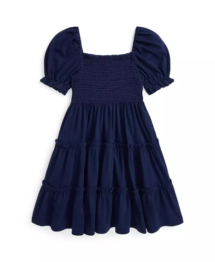 商品Ralph Lauren|Toddler and Little Girls Smocked Cotton Jersey Dress,价格¥220,第2张图片详细描述