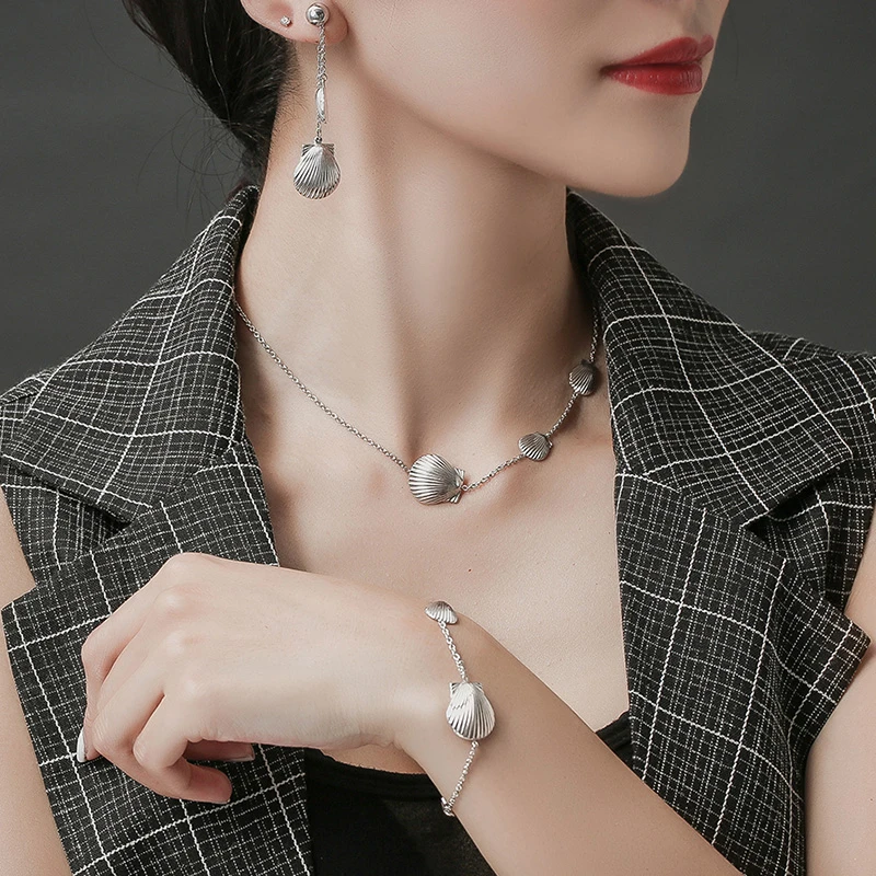 【美国】MY FASHION DESIGN S925银手链女款贝壳之恋纯银手链 商品