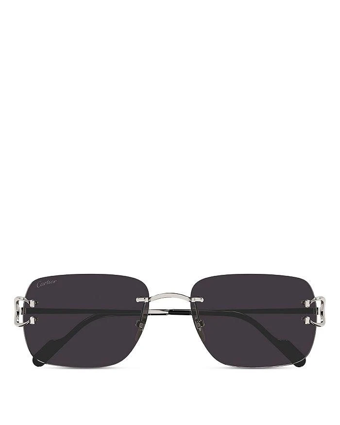 商品Cartier|Signature C Rectangular Sunglasses, 59mm,价格¥9316,第2张图片详细描述