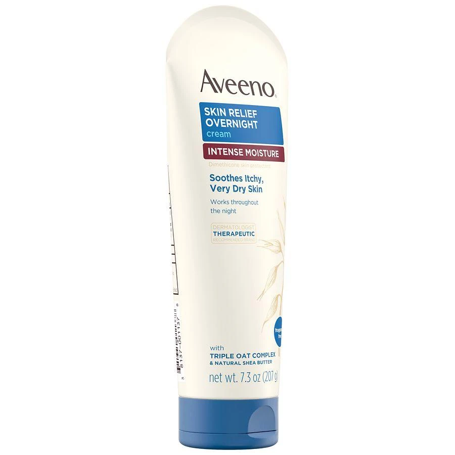 商品Aveeno|Skin Relief Overnight Intense Moisture Cream Fragrance-Free,价格¥112,第4张图片详细描述