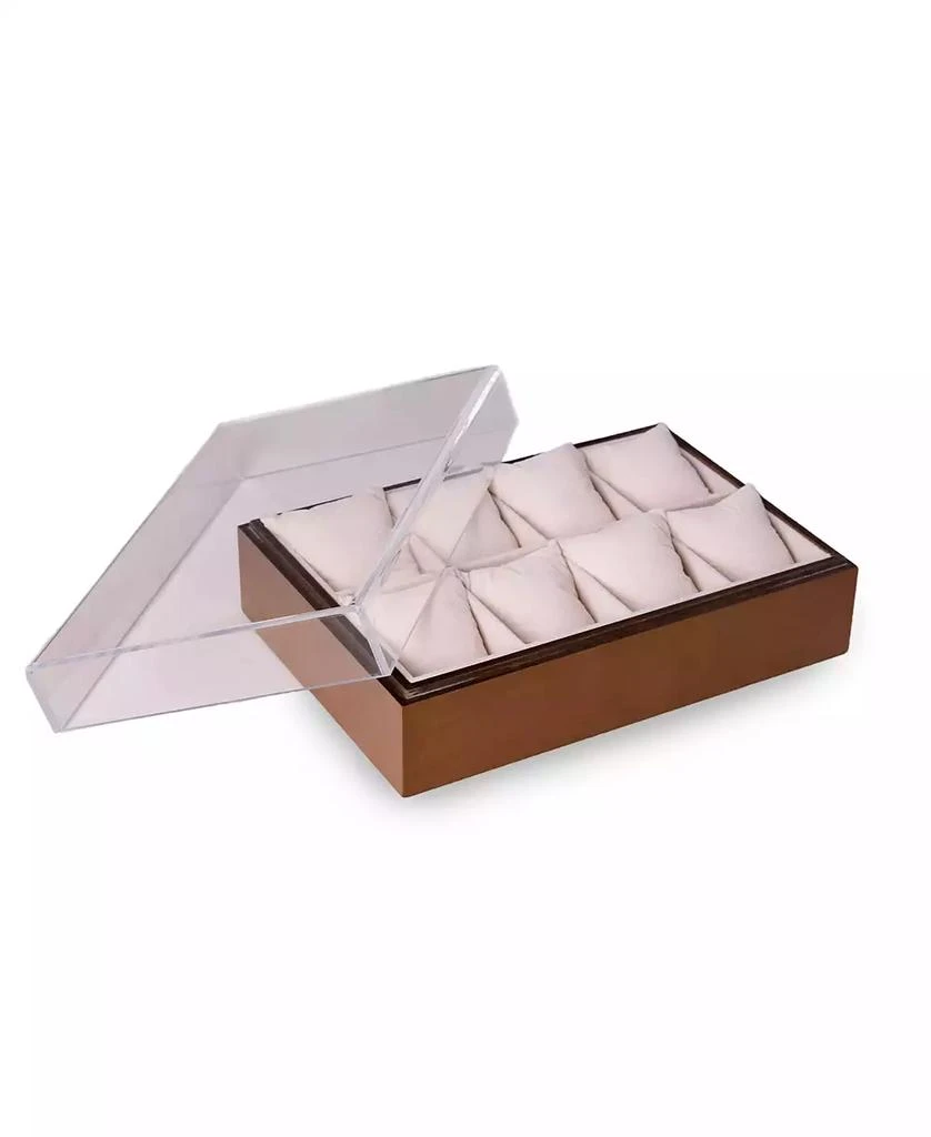 商品Bey-Berk|Wood and Acrylic Eight Watch Box,价格¥711,第2张图片详细描述