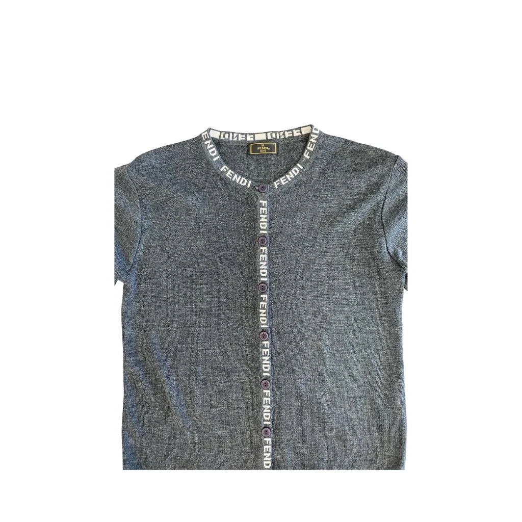 商品Fendi|Logo Cardigan In Grey,价格¥1333,第4张图片详细描述