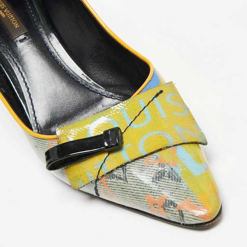 Louis Vuitton Multicolor Monogram Coated Denim Richard Prince Flash Pulp Pointed Toe Pumps Size 37.5 商品