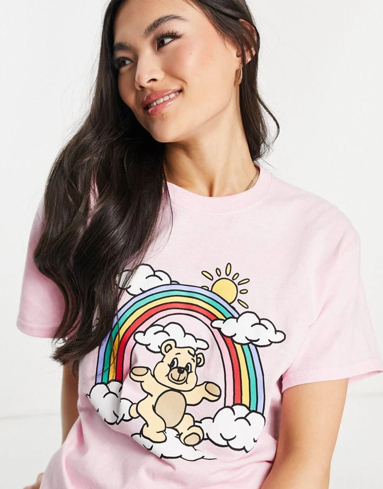 商品New Love Club|New Love Club oversized t-shirt with cute bear print in pink,价格¥110,第4张图片详细描述