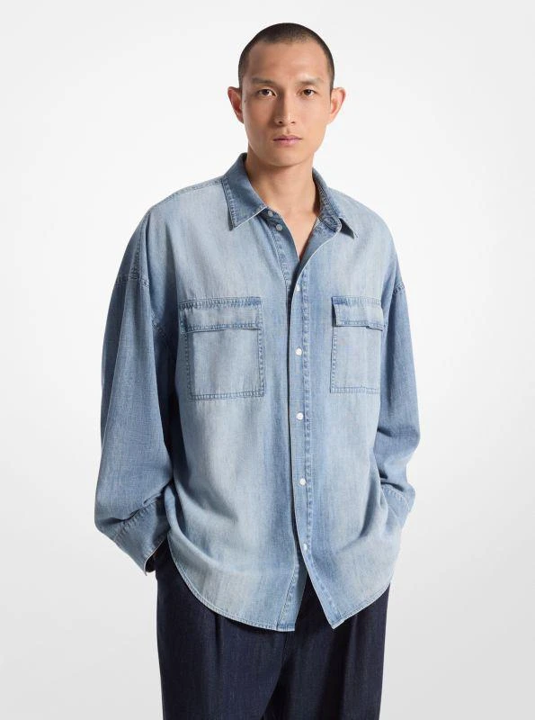 商品Michael Kors|Oversized Chambray Shirt,价格¥453,第4张图片详细描述