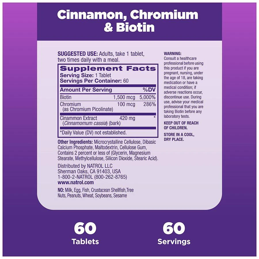 Cinnamon-Biotin-Chromium Tablets 商品
