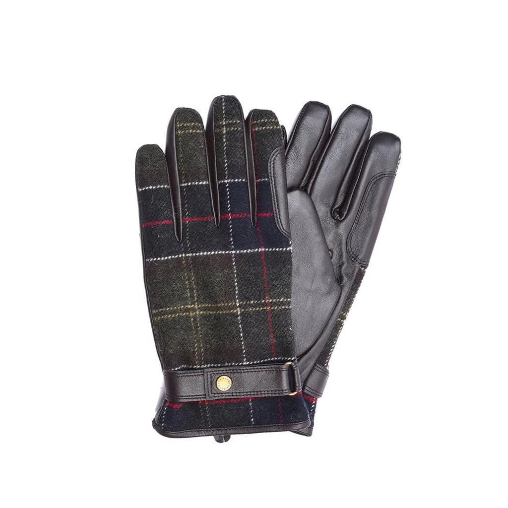 商品Barbour|Check-pattern Leather Gloves,价格¥1189,第1张图片