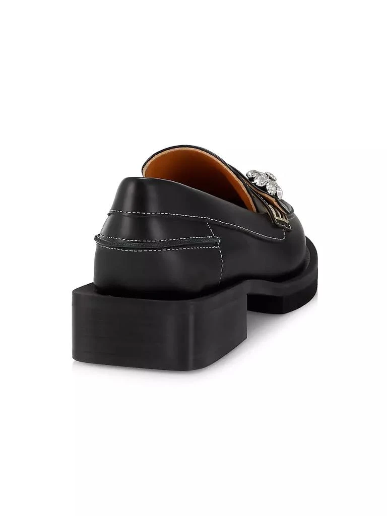商品Ganni|Leather Jewel Loafers,价格¥3147,第3张图片详细描述