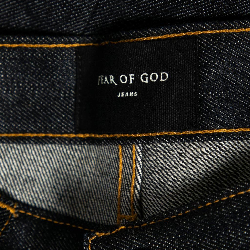 Fear of God Navy Blue Denim Zipped Hem Slim Fit Jeans M商品第5张图片规格展示