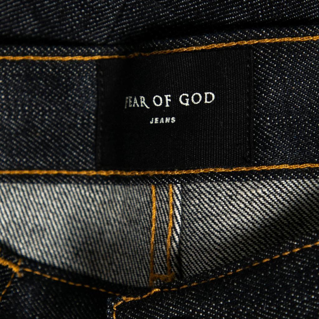 商品[二手商品] Fear of god|Fear of God Navy Blue Denim Zipped Hem Slim Fit Jeans M,价格¥5045,第7张图片详细描述