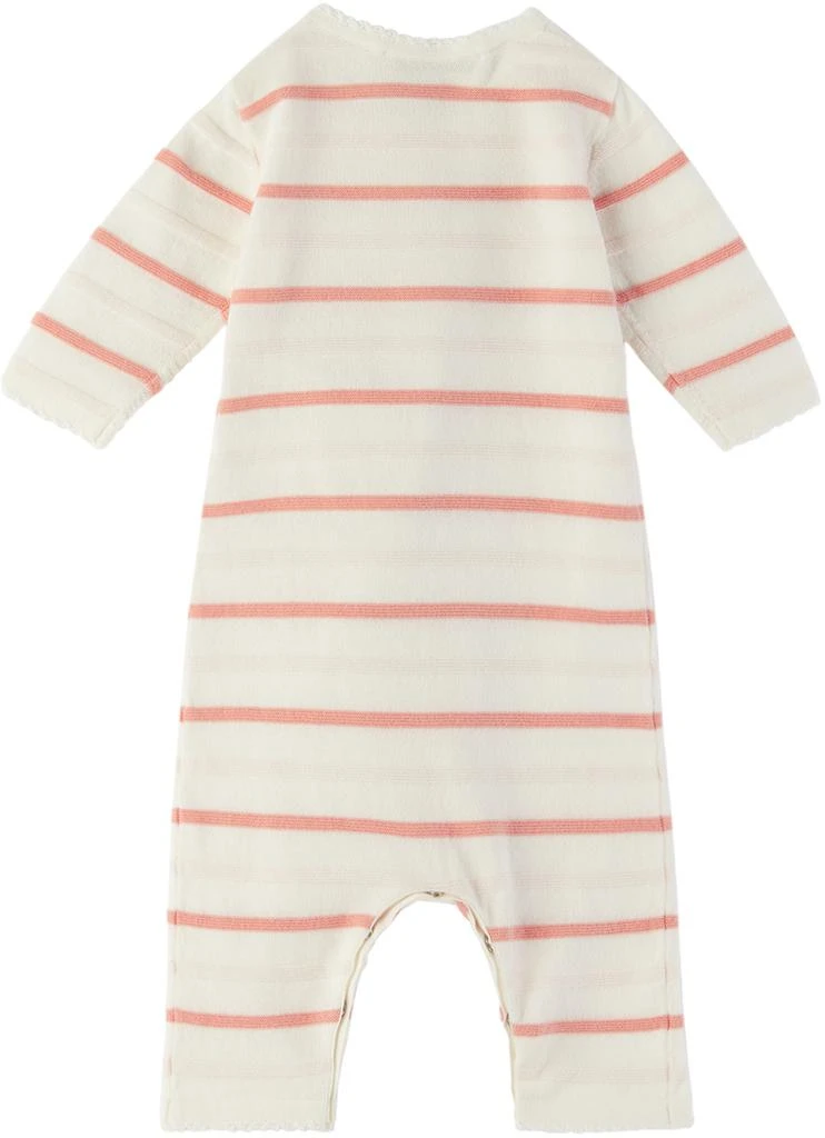 商品Bonpoint|Baby Off-White & Pink Carl Romper,价格¥787,第2张图片详细描述