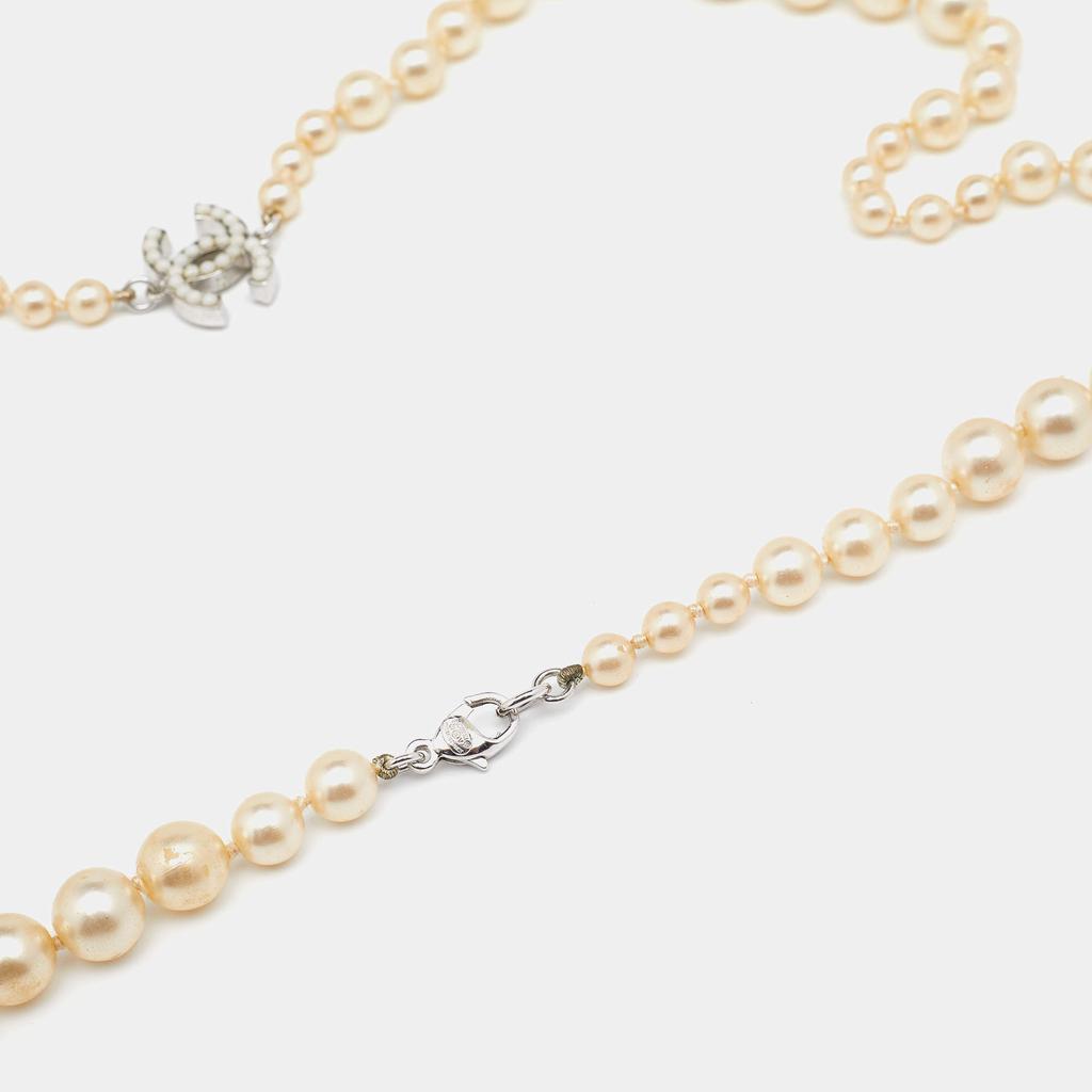 Chanel CC Faux Pearl Long Necklace商品第5张图片规格展示
