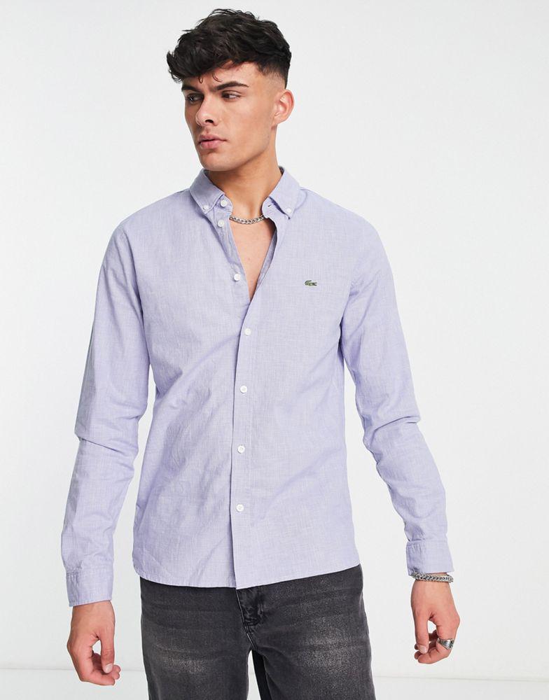 Lacoste long sleeve shirt in blue商品第1张图片规格展示