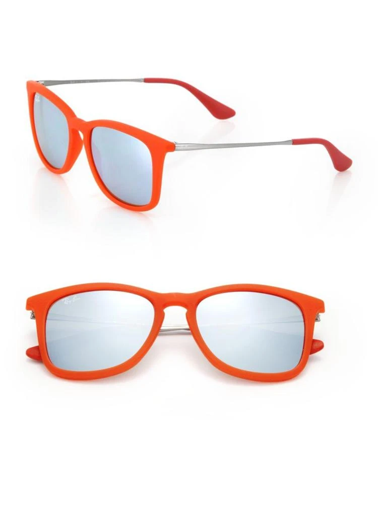 商品Ray-Ban|Junior Injected Mirrored Square Sunglasses,价格¥698,第1张图片