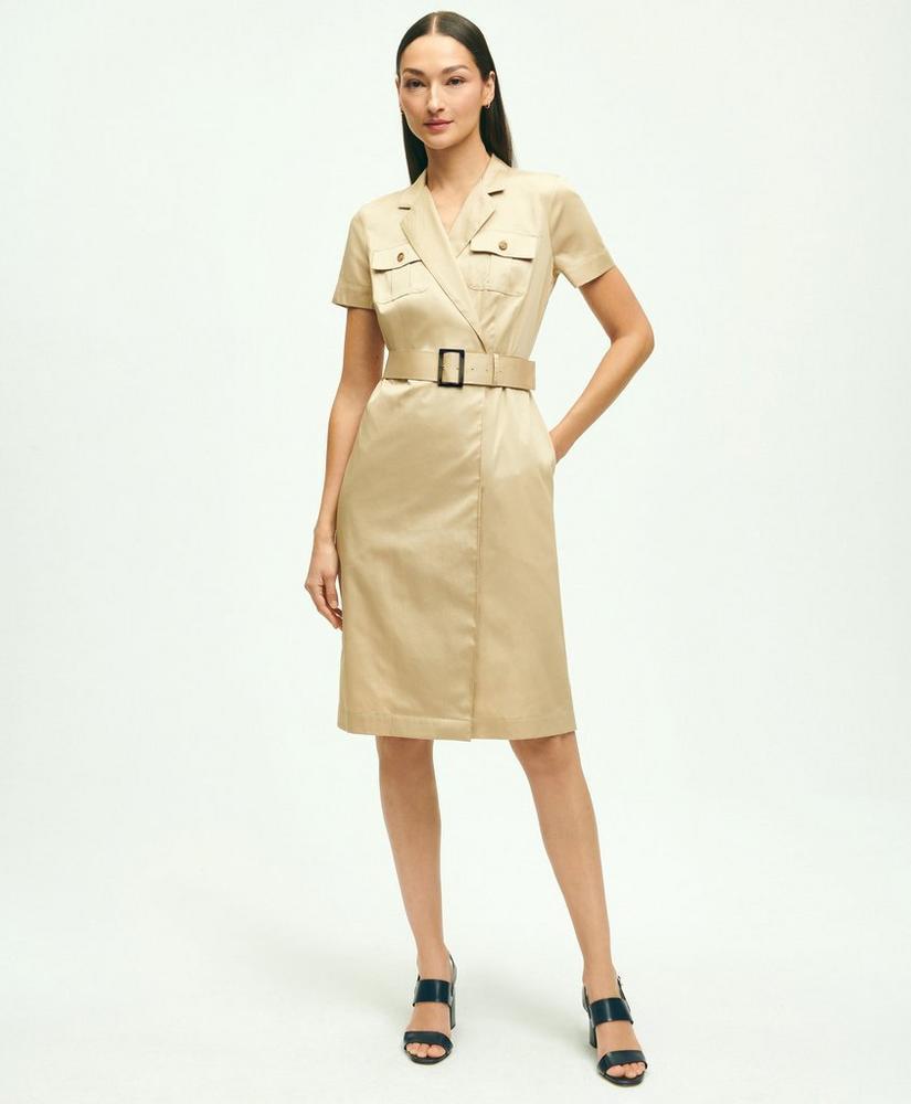 商品Brooks Brothers|Cotton Belted Safari Shirt Dress,价格¥742,第1张图片