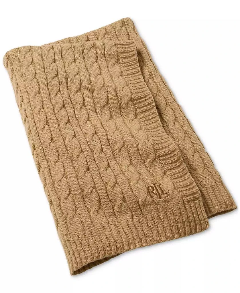 商品Ralph Lauren|Jamie Cable-Knit Throw, 50" x 60",价格¥442,第1张图片