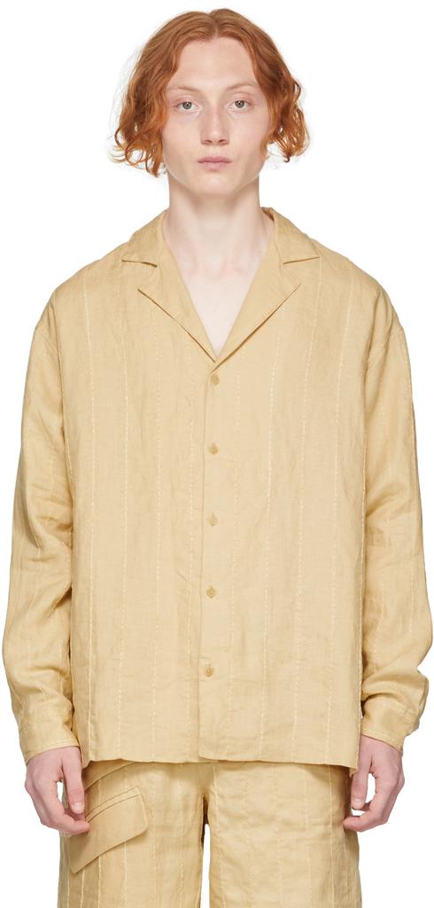 Beige 'La Chemise Raphia' Shirt商品第1张图片规格展示