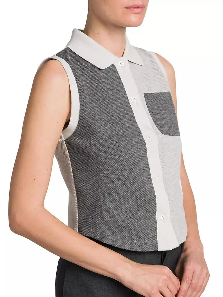 商品Thom Browne|Sleeveless Colorblocked Polo,价格¥3905,第5张图片详细描述