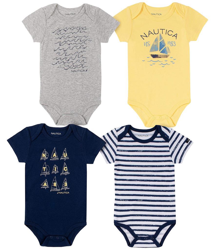 商品Nautica|Baby-boys 4 Pieces Pack Bodysuits,价格¥302,第1张图片