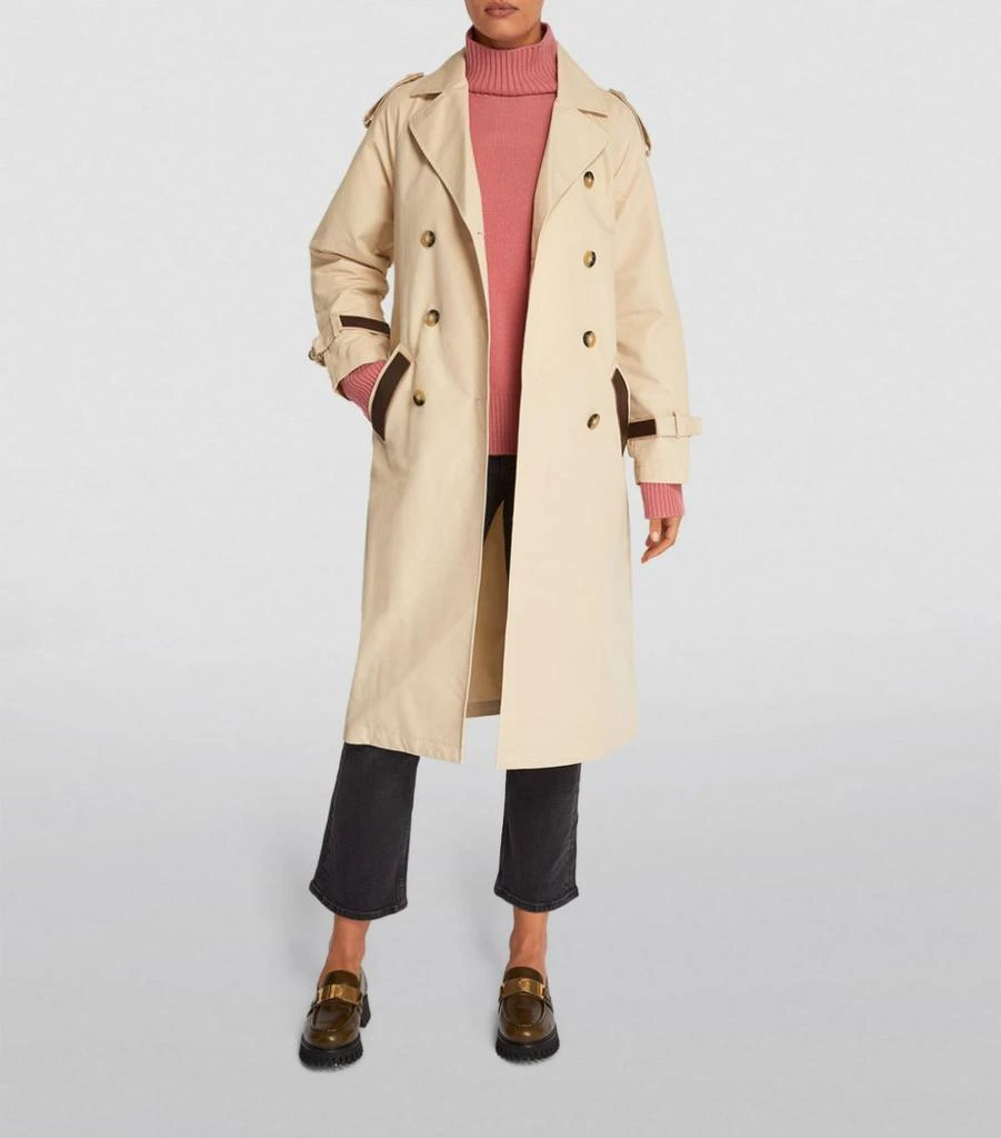 商品Maje|Leather-Detail Trench Coat,价格¥2604,第2张图片详细描述