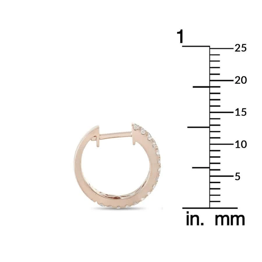 商品LB Exclusive|14K Rose Gold 1.00 ct Diamond Hoop Earrings,价格¥8540,第3张图片详细描述