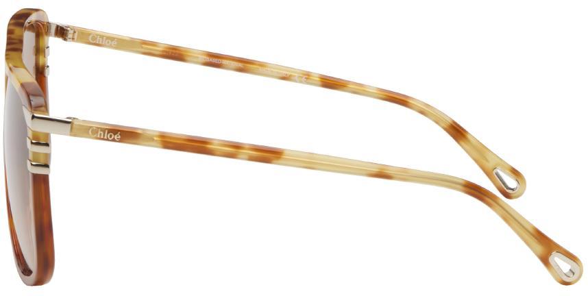 商品Chloé|Tortoiseshell Retro West Sunglasses,价格¥2942,第5张图片详细描述