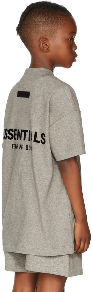 商品Essentials|Kids Gray Logo T-Shirt,价格¥234,第5张图片详细描述