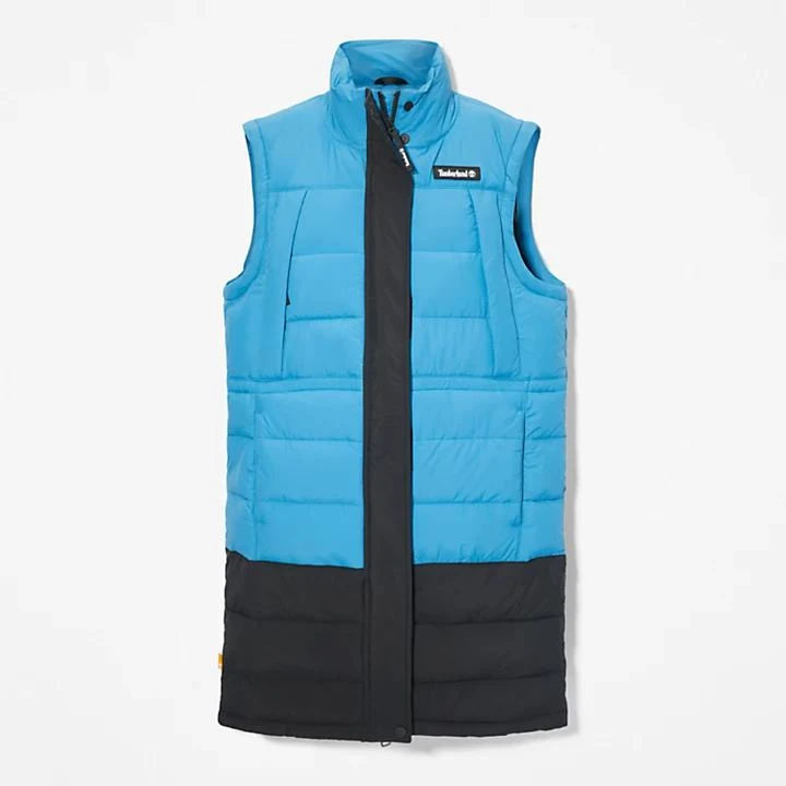 Long Puffer Gilet for Women in Blue 商品