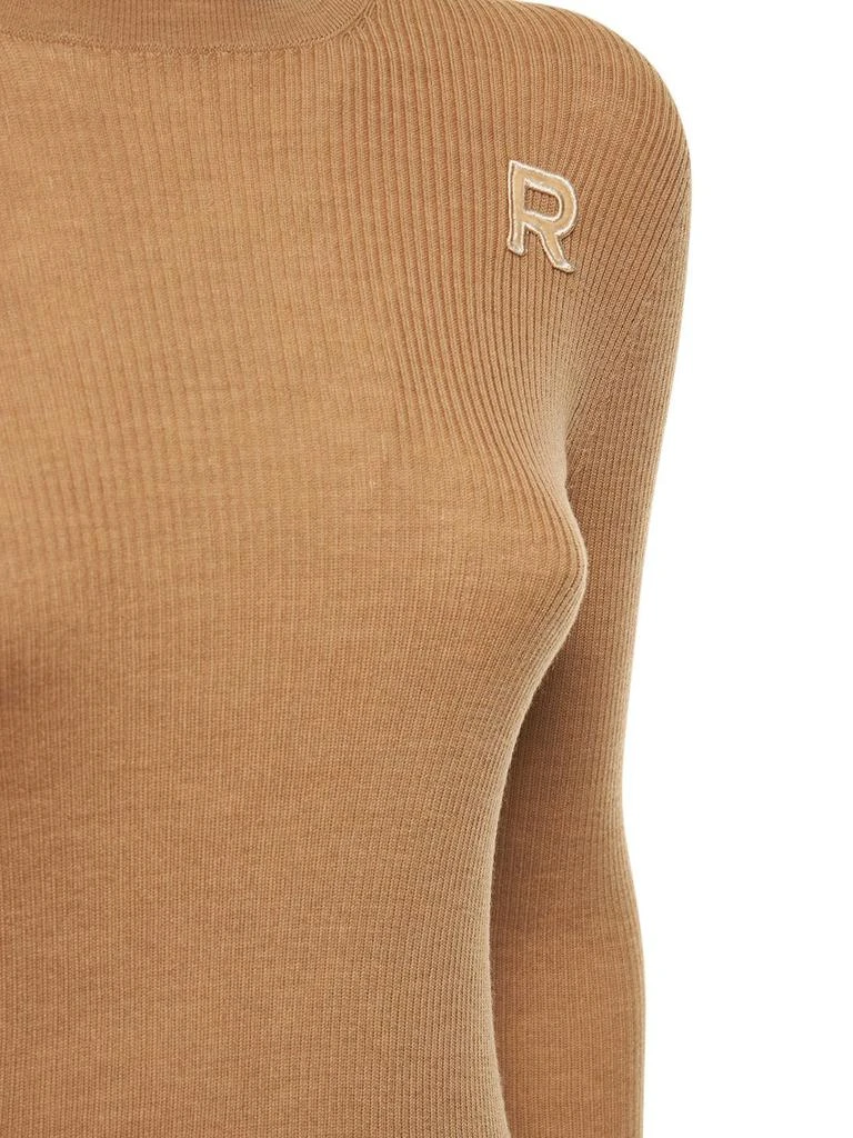 商品ROCHAS|Logo Rib Knit Wool Top,价格¥1802,第1张图片详细描述