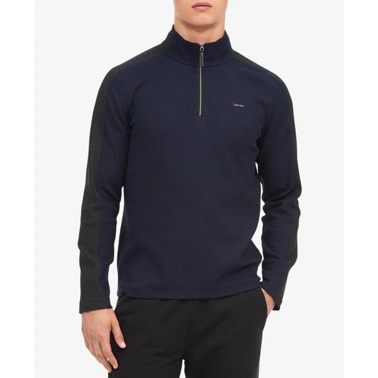 商品Calvin Klein|Men's Colorblocked Quarter-Zip Sweater,价格¥208,第1张图片