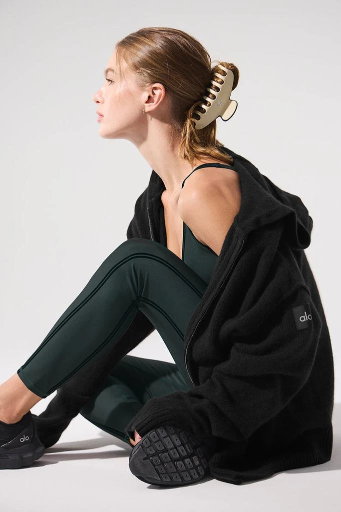 商品Alo|New Class Cashmere Full Zip Hoodie - Black,价格¥3033,第4张图片详细描述