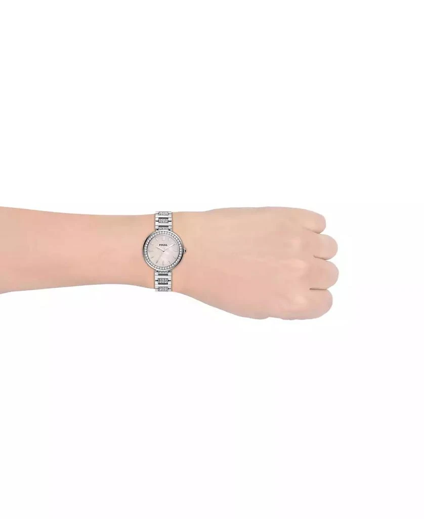 商品Fossil|Women's Karli Three Hand Stainless Steel Silver-Tone Watch 34mm,价格¥1026,第3张图片详细描述