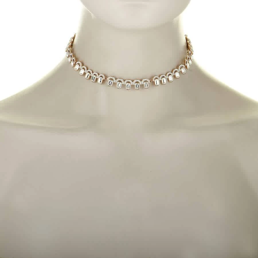 商品Swarovski|Gallery Square Rose Gold Plated Crystal All Around Necklace,价格¥967,第2张图片详细描述