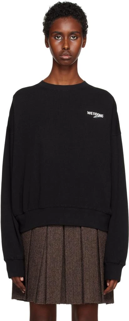 商品We11done|Black Printed Sweatshirt,价格¥1010,第1张图片