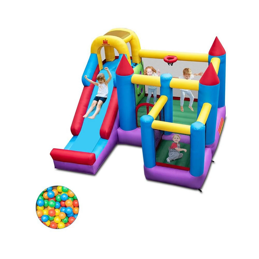 商品Costway|5-In-1 Inflatable Bounce Castle with Basketball Rim & Climbing Wall Blower Excluded,价格¥2090,第1张图片