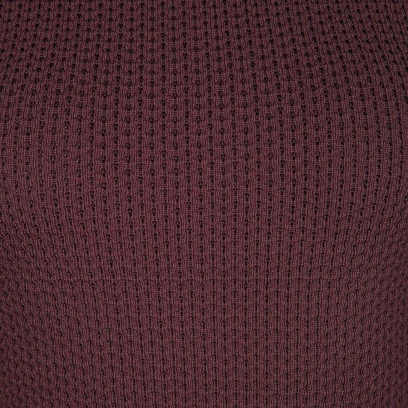 商品[二手商品] Alexander Wang|Alexander Wang Burgundy Textured Knit Fitted Sweater S,价格¥1075,第4张图片详细描述