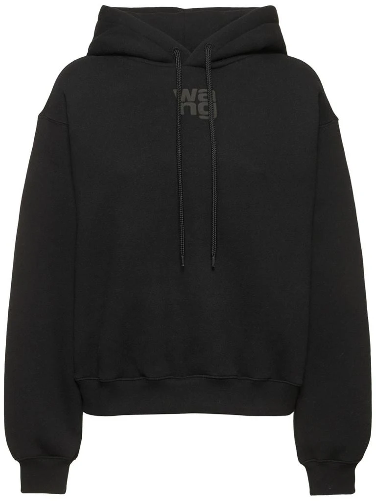 商品Alexander Wang|Essential Terry Cotton Hoodie W/ Logo,价格¥2394,第1张图片