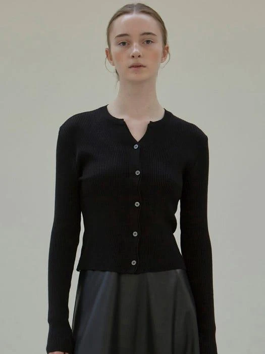 商品NICK&NICOLE|Slim Fit Knit Cardigan (Black),价格¥471,第1张图片