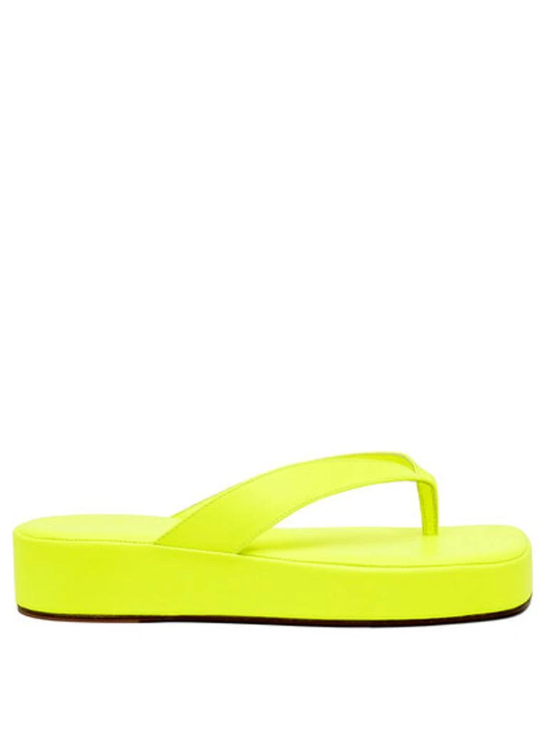 商品Amina Muaddi|Amina Muaddi Flat shoes Yellow,价格¥5227,第1张图片