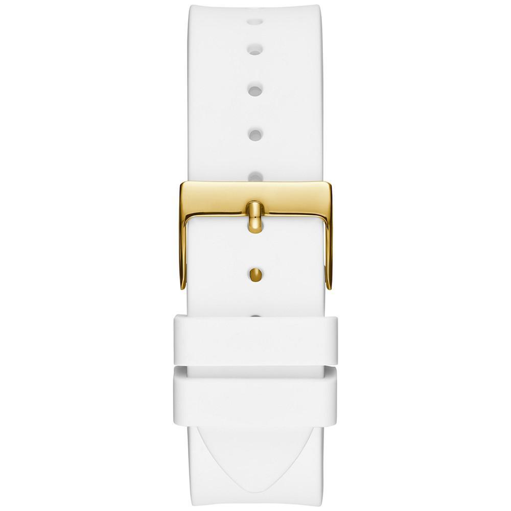商品GUESS|Women's White Silicone Strap Watch 39mm,价格¥1077,第6张图片详细描述