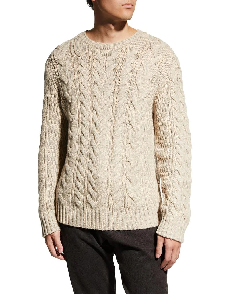 商品Vince|Men's Wool-Cashmere Cable Sweater,价格¥1042,第3张图片详细描述