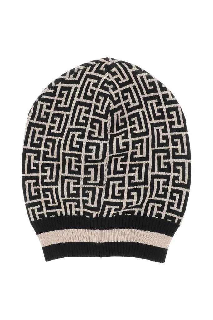 商品Balmain|MONOGRAM-MOTIF WOOL BEANIE,价格¥941,第2张图片详细描述